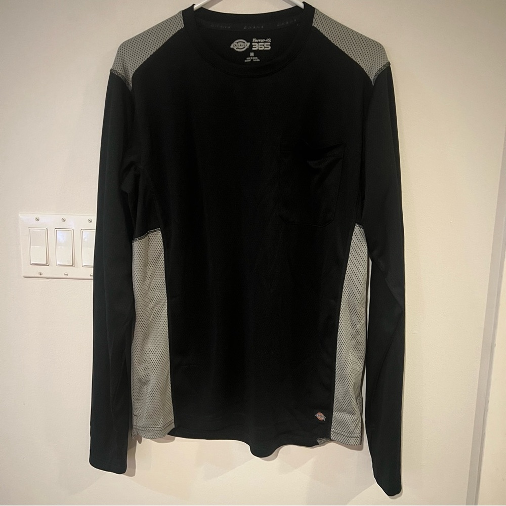 Dickies Temp IQ 365 Men’s Medium M Black and Gray Long Sleeve Shirt Workwear